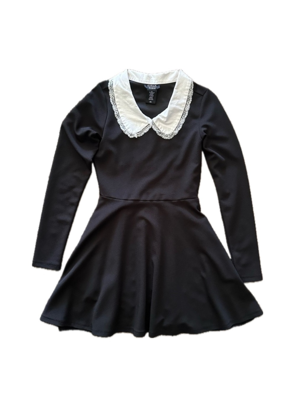 Cosmic Aura Peter Pan Collared Longsleeve Dress